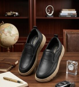 Premium  Leather Smart Casual loafer Lace-Up Shoes