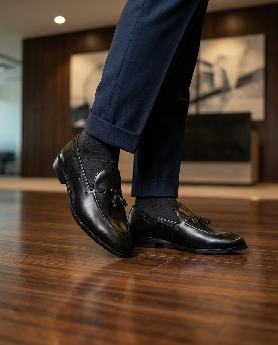 Premium Leather Smart Casual Lace-Up Shoes - Image 3